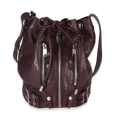 Bordeaux Smooth Calfskin Medium Rider Bucket Bag