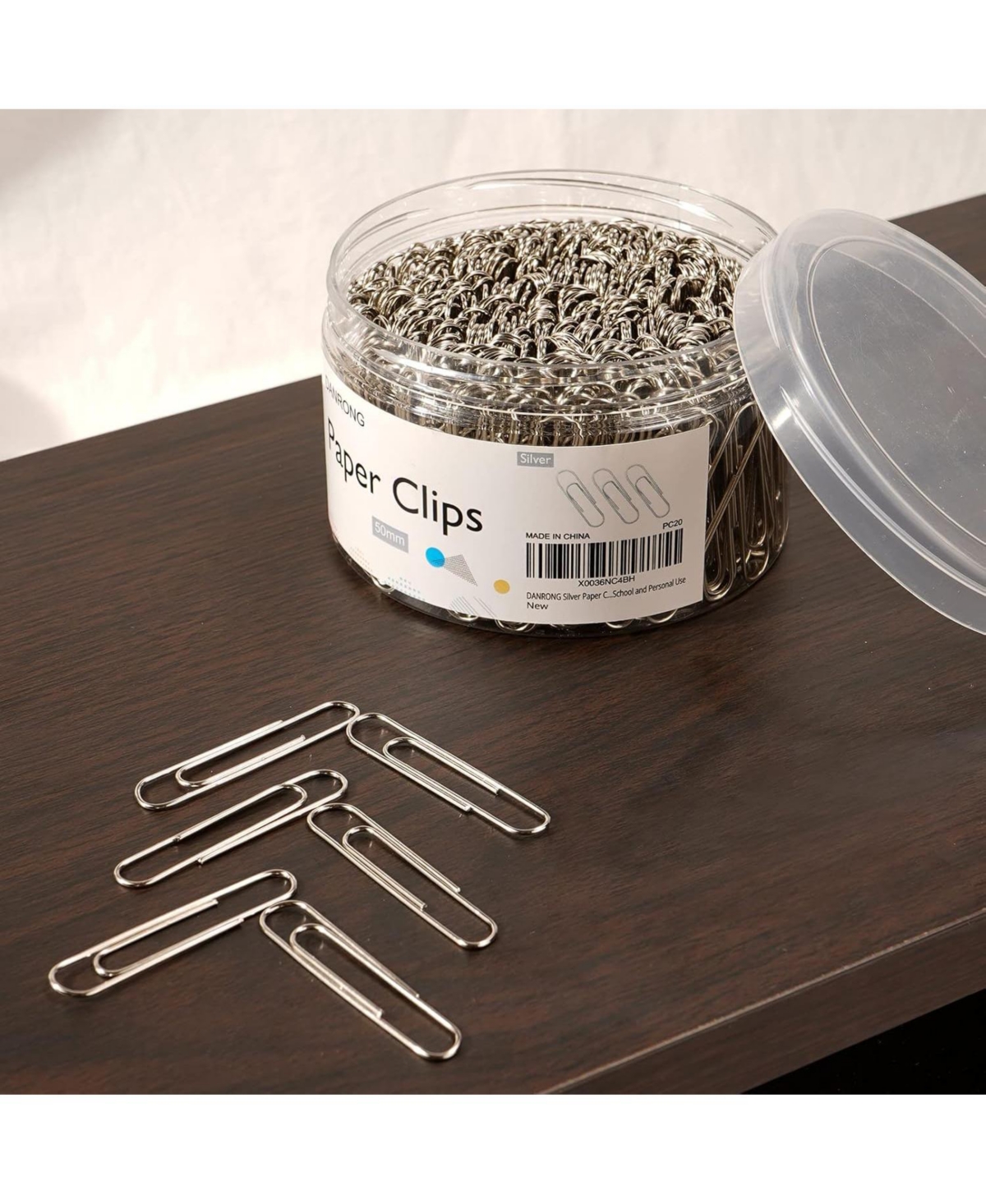 Danrong Silver Jumbo Paper Clips, 270pcs 2 Inch (50 mm) Paper Clip, Large Paperclips Great for Office School and Personal Use