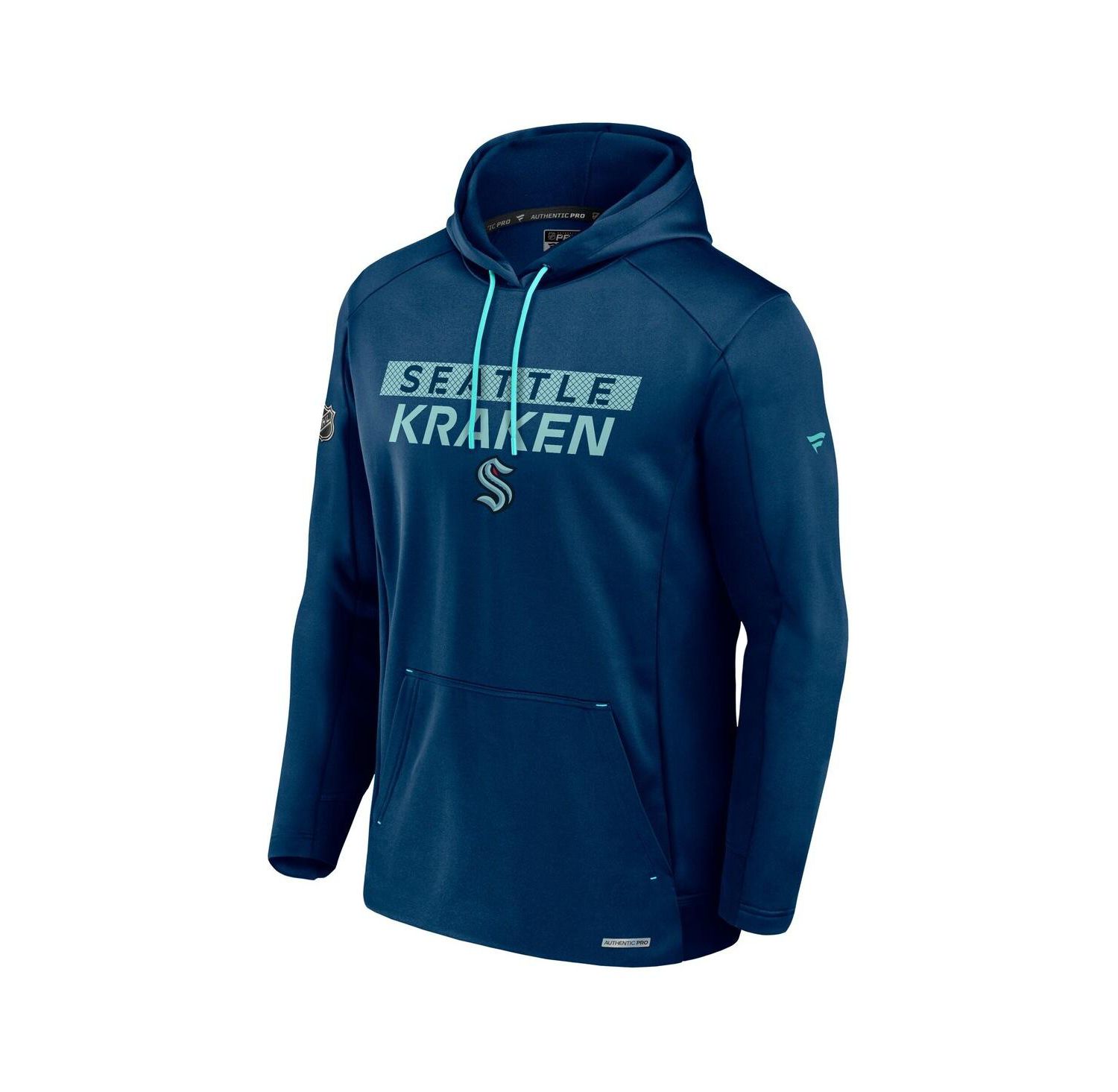Men's Deep Sea Blue Seattle Kraken Authentic Pro Big & Tall Pullover Hoodie