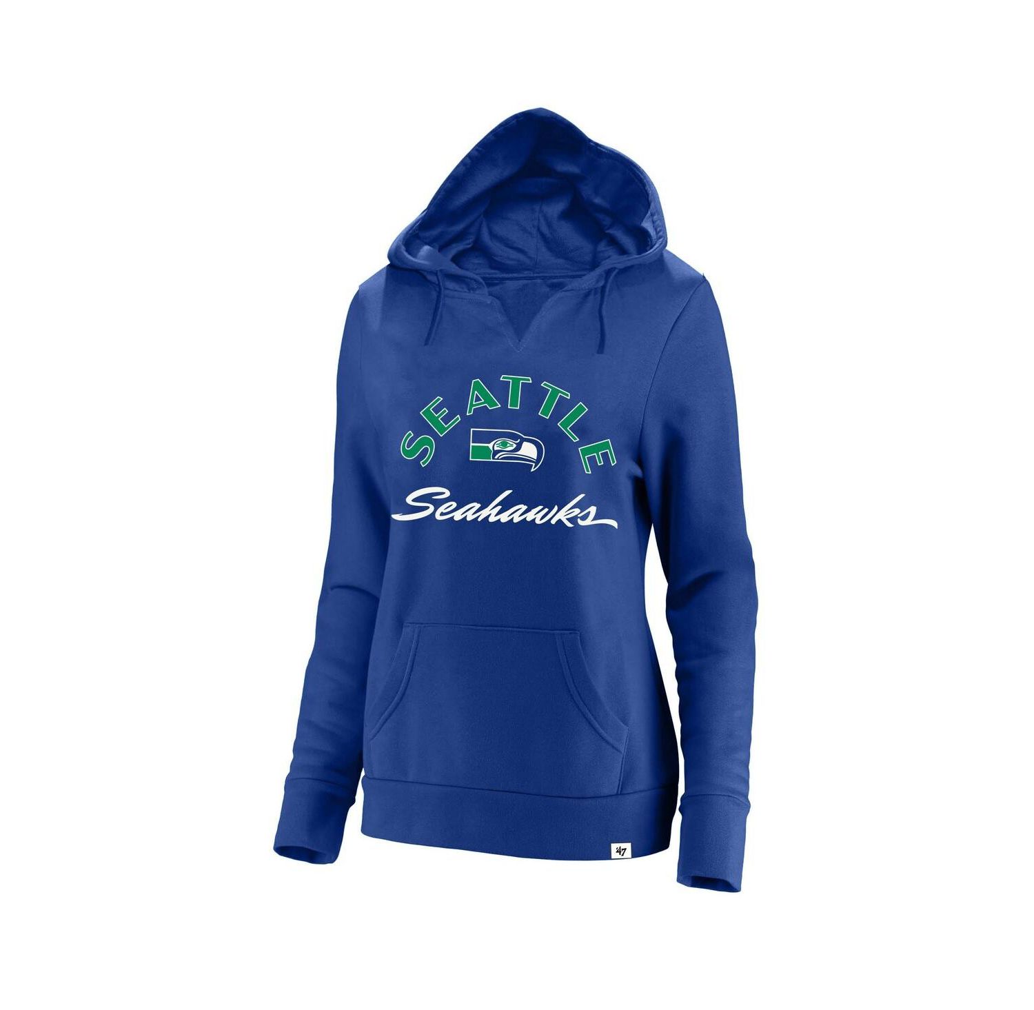 Women's Royal Seattle Seahawks Plus Size Whirlwind Naomi Hoodie