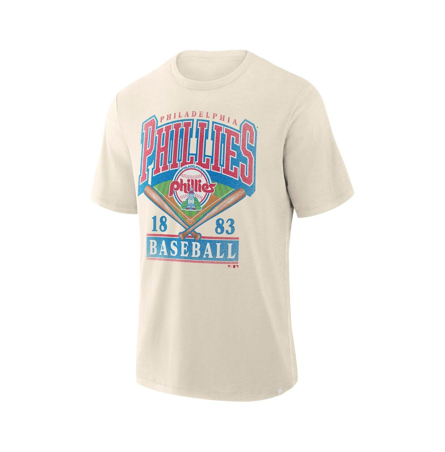 Мужская футболка Fanatics Profile Cream Philadelphia Phillies Big & Tall Screen Print — фото 1