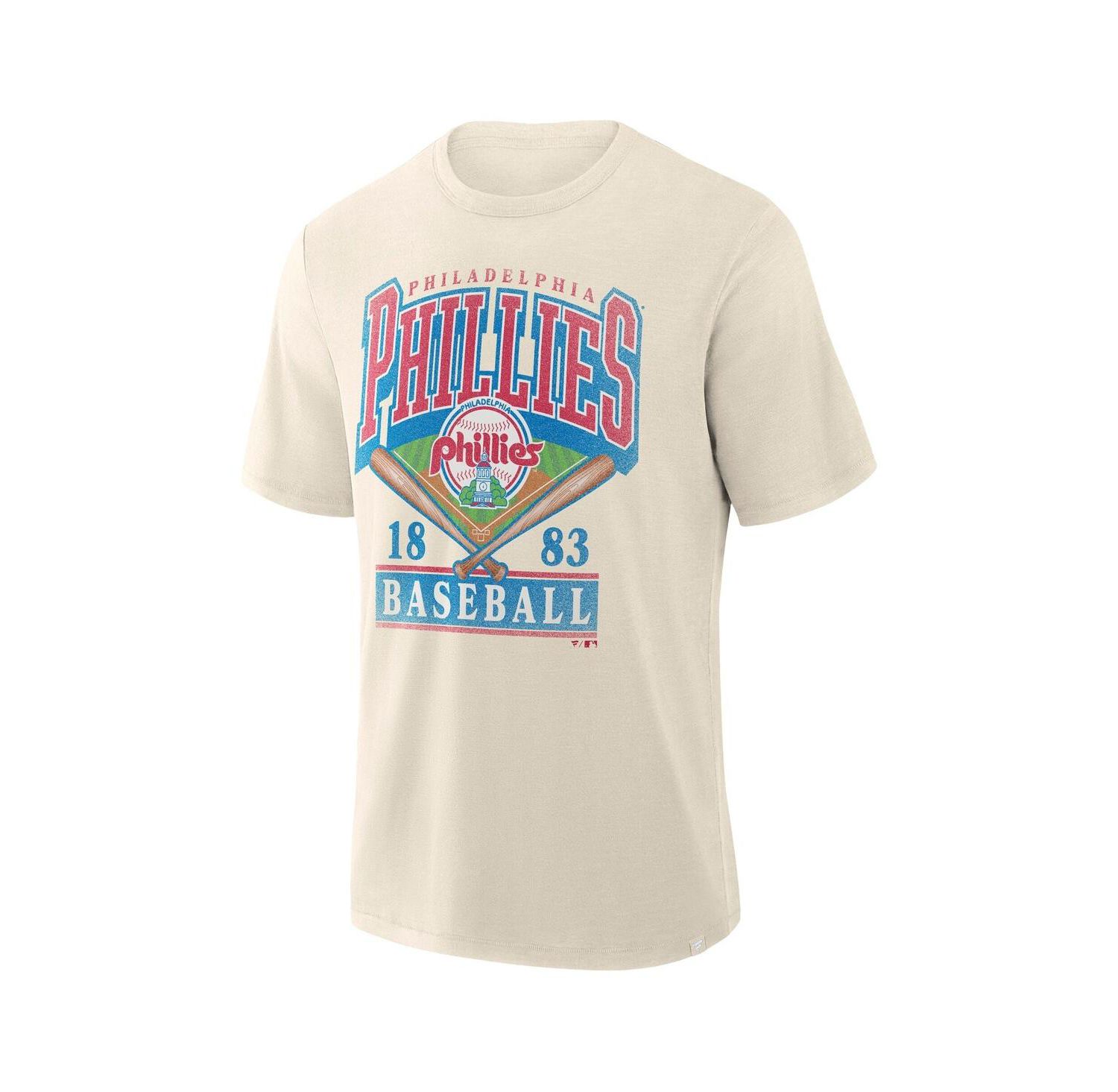 Men's Profile Cream Philadelphia Phillies Big & Tall Screen Print T-Shirt