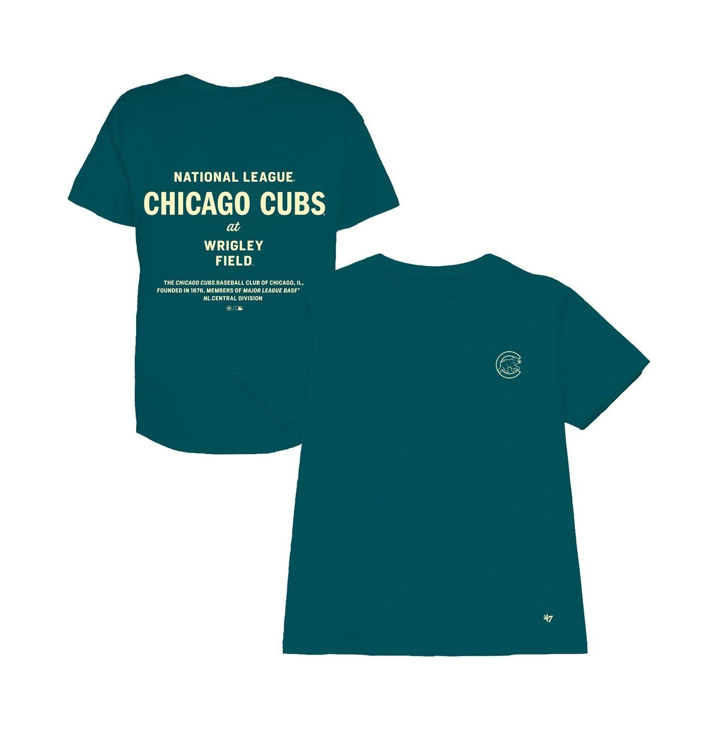 Женская футболка '47 Brand Teal Chicago Cubs Plus Size Leon City Cropped — фото 1
