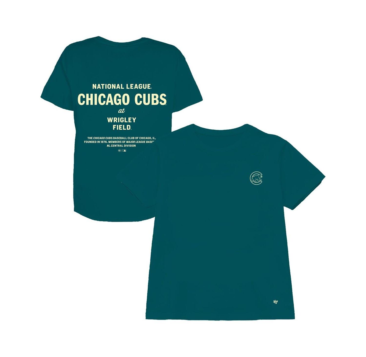 Women's Teal Chicago Cubs Plus Size Leon City Cropped T-Shirt