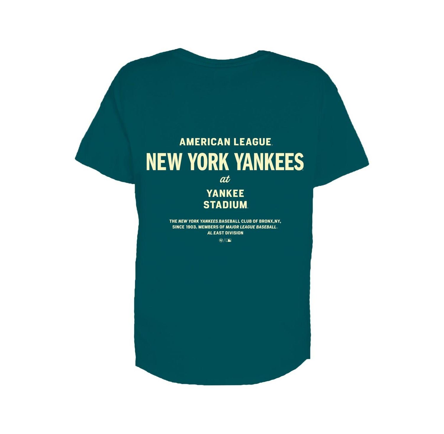 Women's Teal New York Yankees Plus Size Leon City Cropped T-Shirt