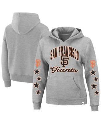 Women's Heather Gray San Francisco Giants Plus Size Starry Eye Hoodie