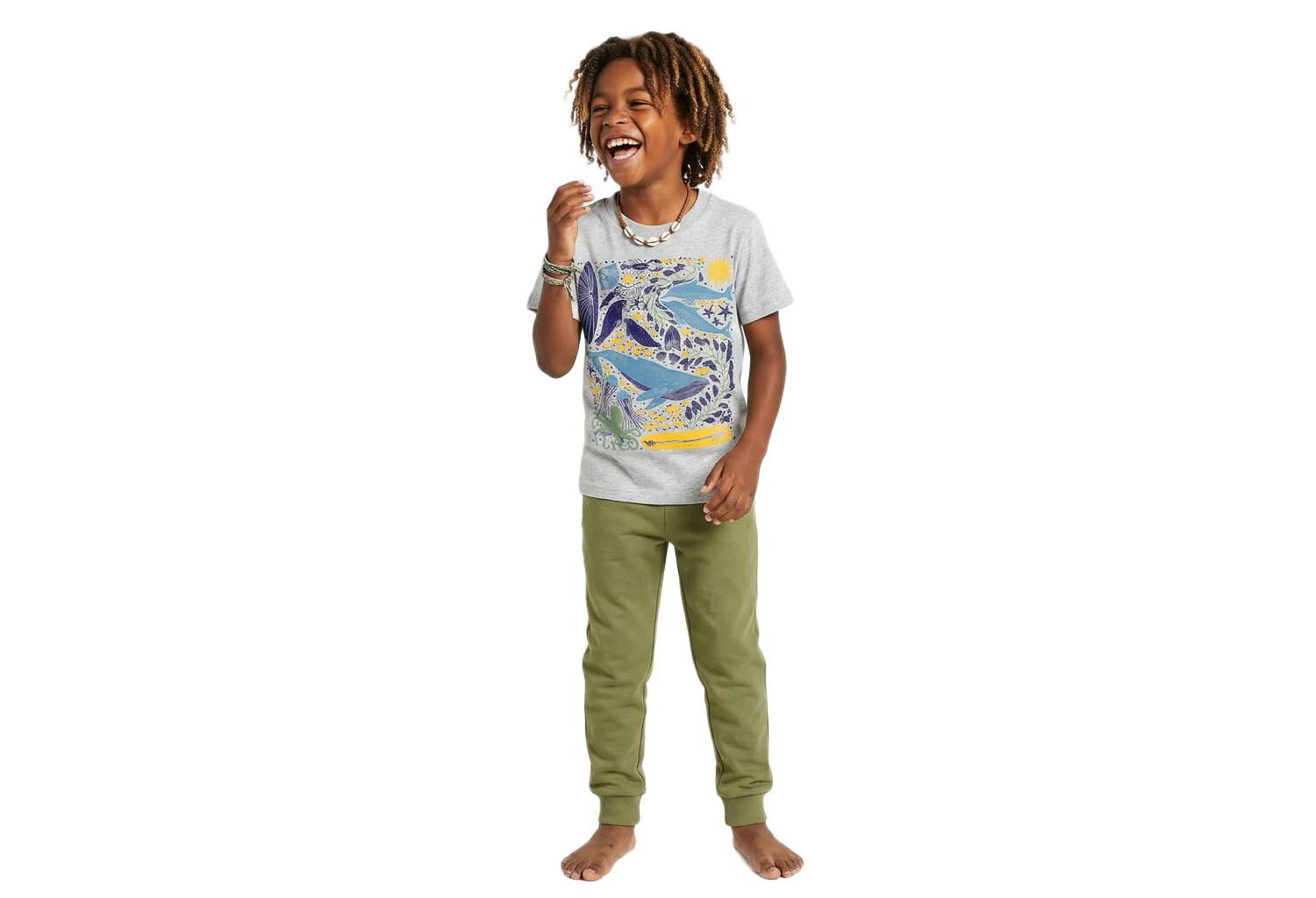 Boys and Girls Fair Trade Organic Cotton Graphic Short Sleeve T-Shirt