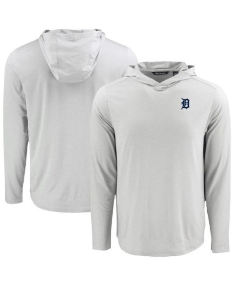 Мужское худи Cutter & Buck Gray Detroit Tigers Coastline Epic Comfort Eco Long Sleeve T-Shirt