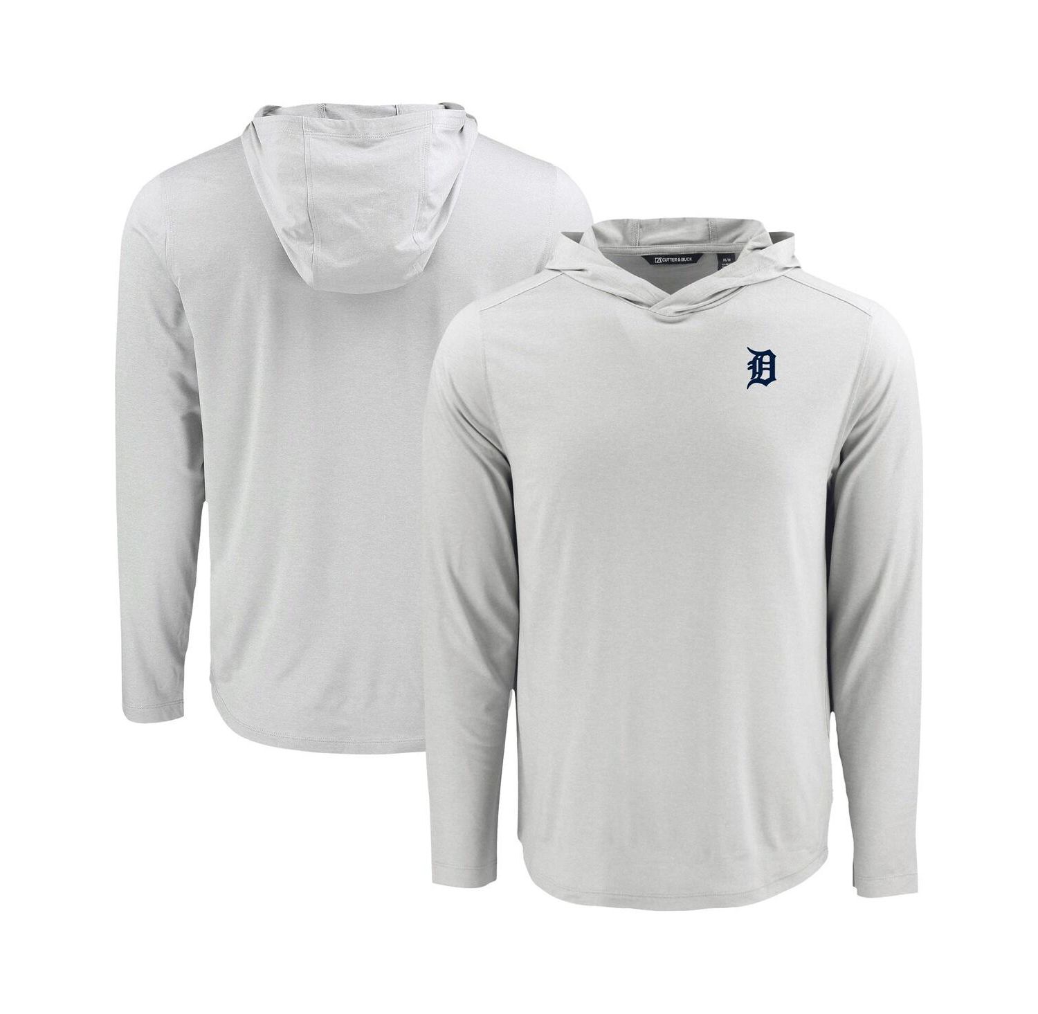 Men's Gray Detroit Tigers Coastline Epic Comfort Eco Hoodie Long Sleeve T-Shirt