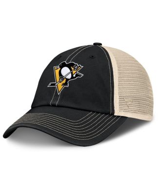 Men's Black/Natural Pittsburgh Penguins Rival Trucker Adjustable Hat