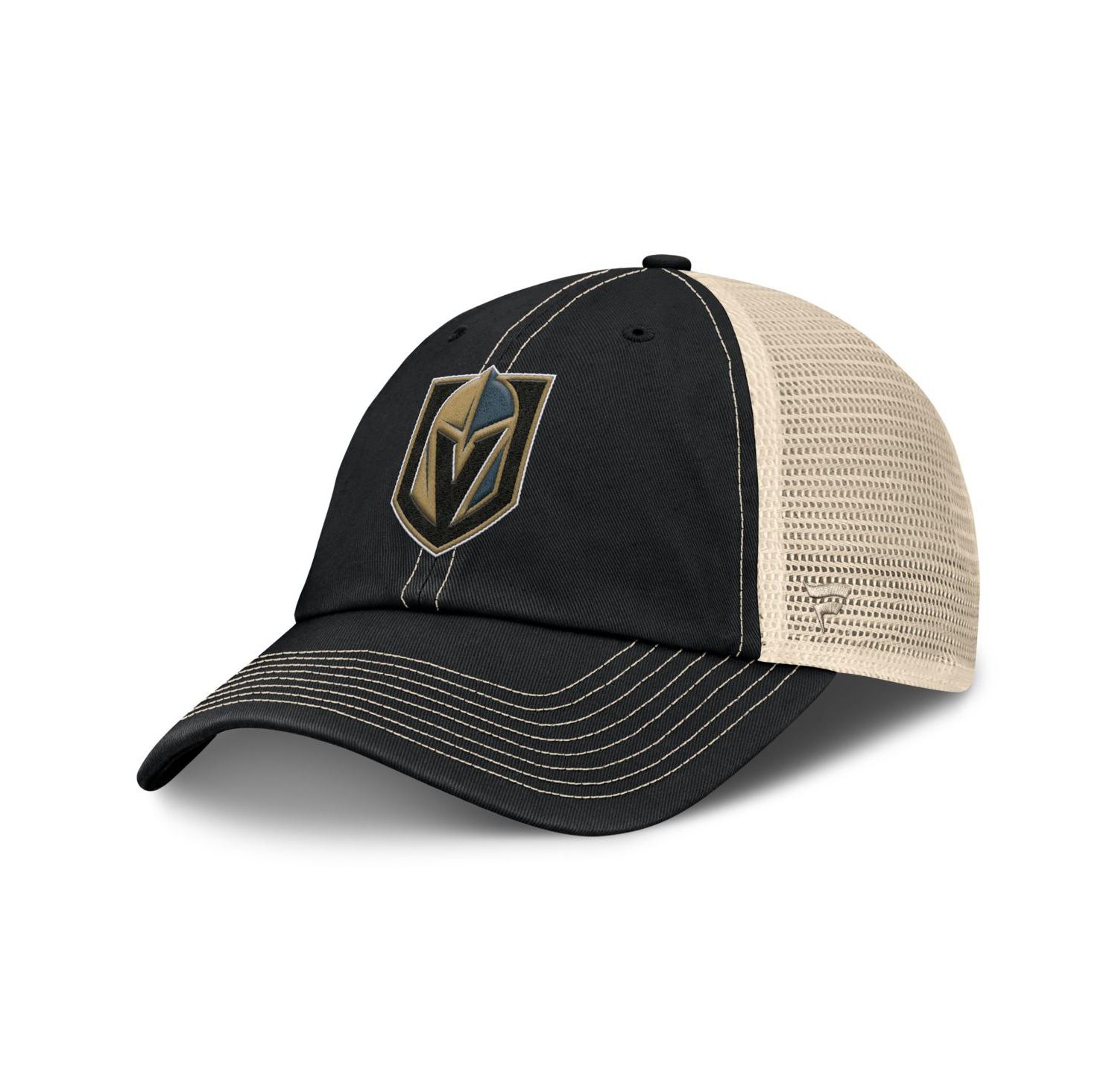 Men's Black/Natural Vegas Golden Knights Rival Trucker Adjustable Hat