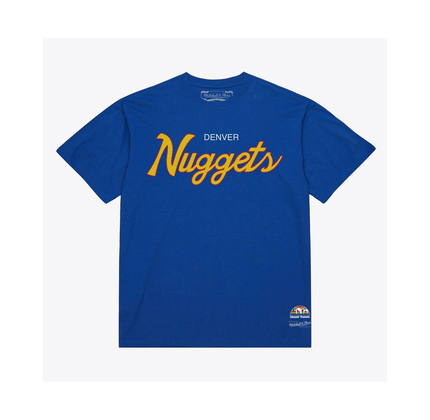 Men's Royal Denver Nuggets Vintage Wordmark T-Shirt