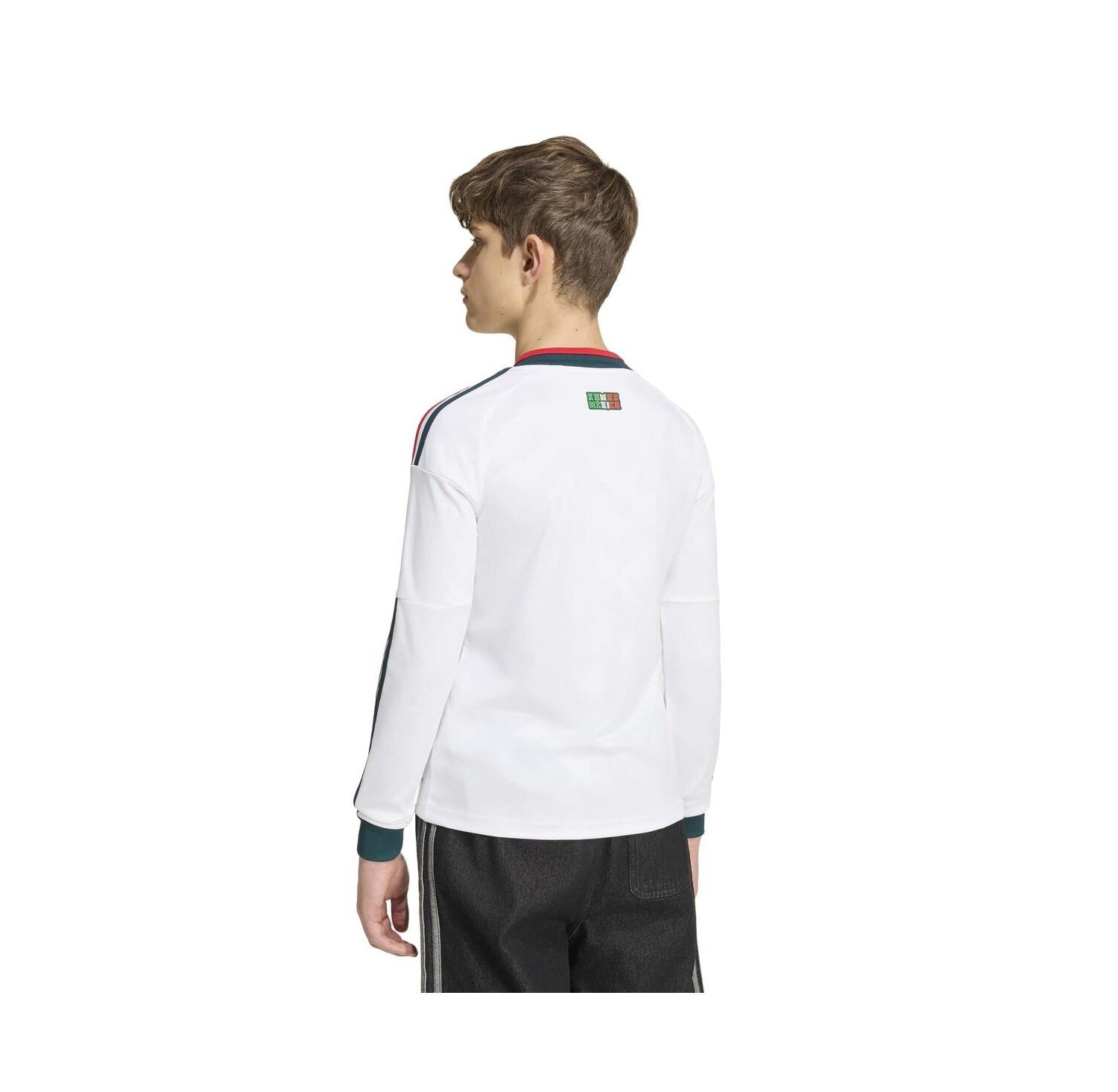 Big Boys and Girls White Mexico National Team 2026 Away Replica Long Sleeve Jersey