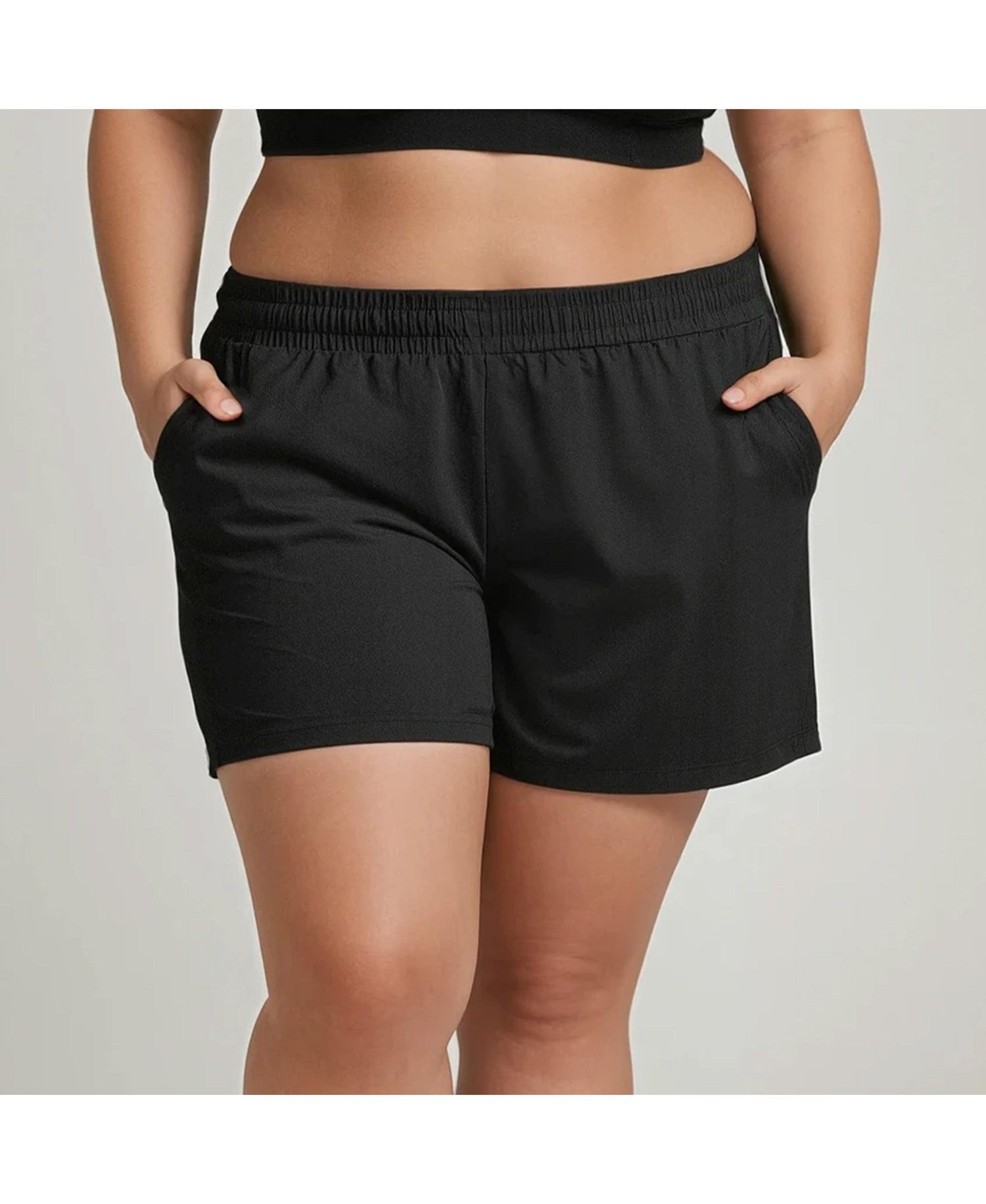 Plus Size Classic Fit Swim Shorts With Panty