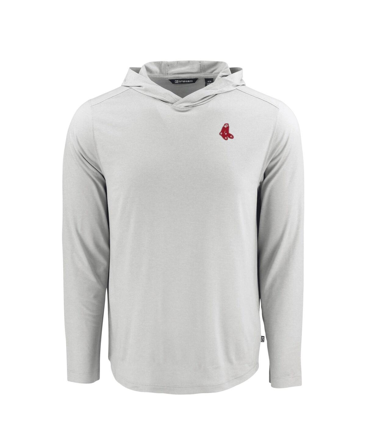 Cutter & Buck Men's Gray Boston Red Sox Coastline Epic Comfort Eco Hoodie Long Sleeve T-Shirt