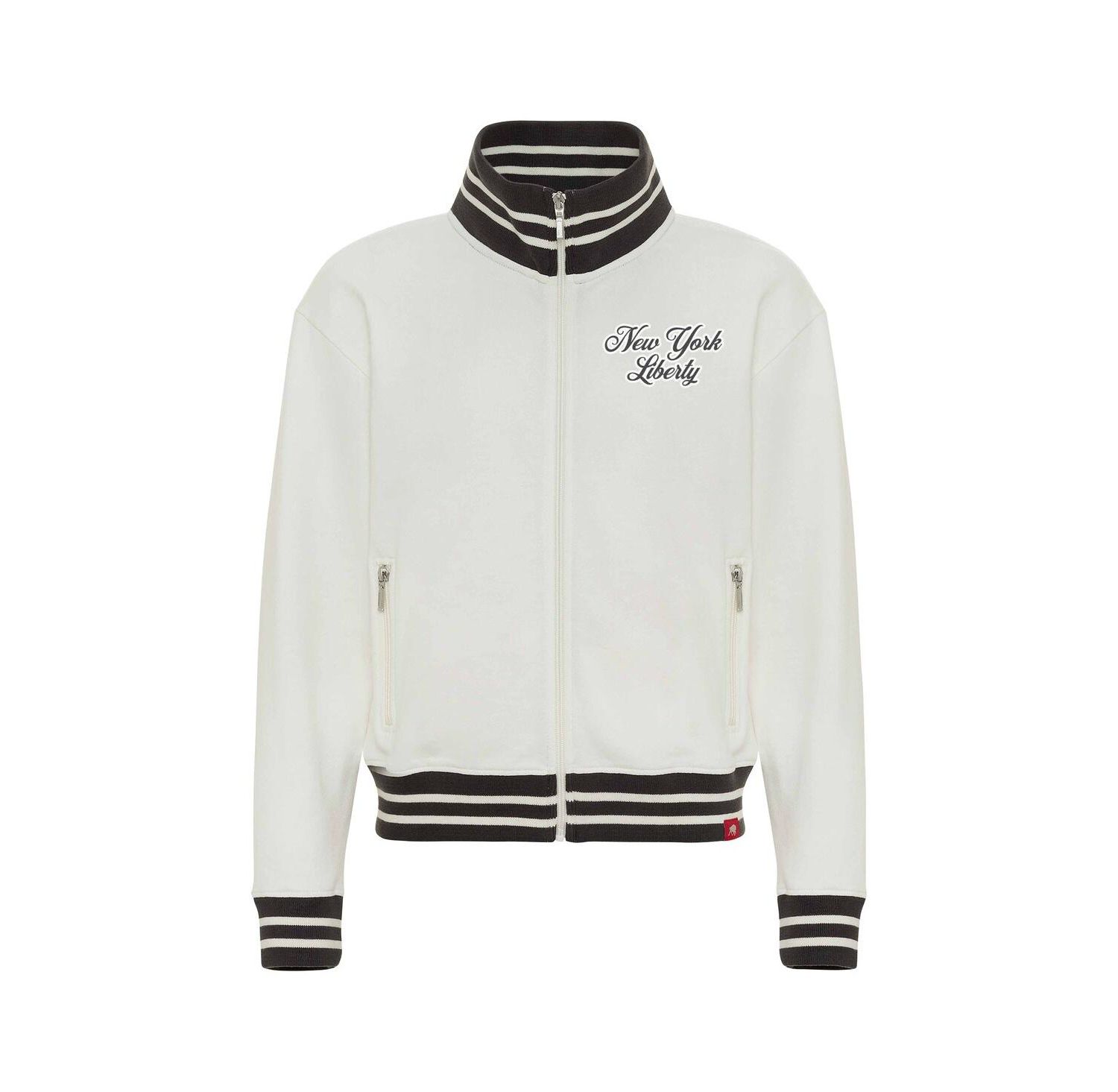 Women's Cream New York Liberty Athletic Club Collection Sutton French Terry Full-Zip Jacket
