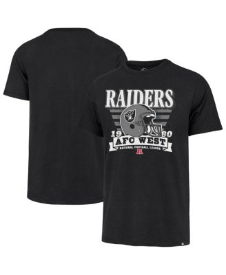 Men's Black Las Vegas Raiders Stripe Splash Franklin Throwback T-Shirt
