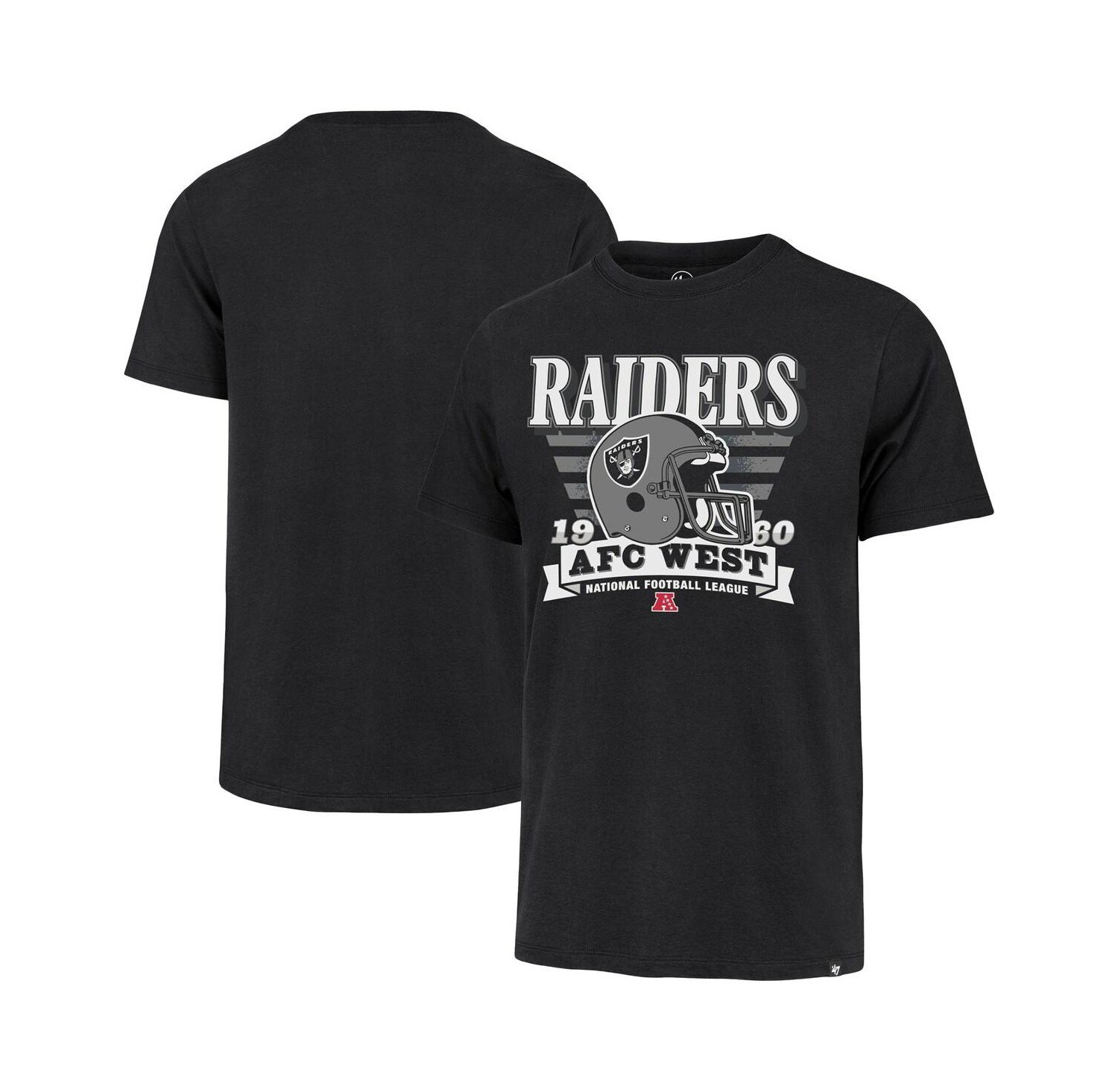 Men's Black Las Vegas Raiders Stripe Splash Franklin Throwback T-Shirt