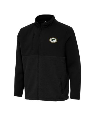 Men's Black Green Bay Packers Daily Fused Full-Zip Jacket