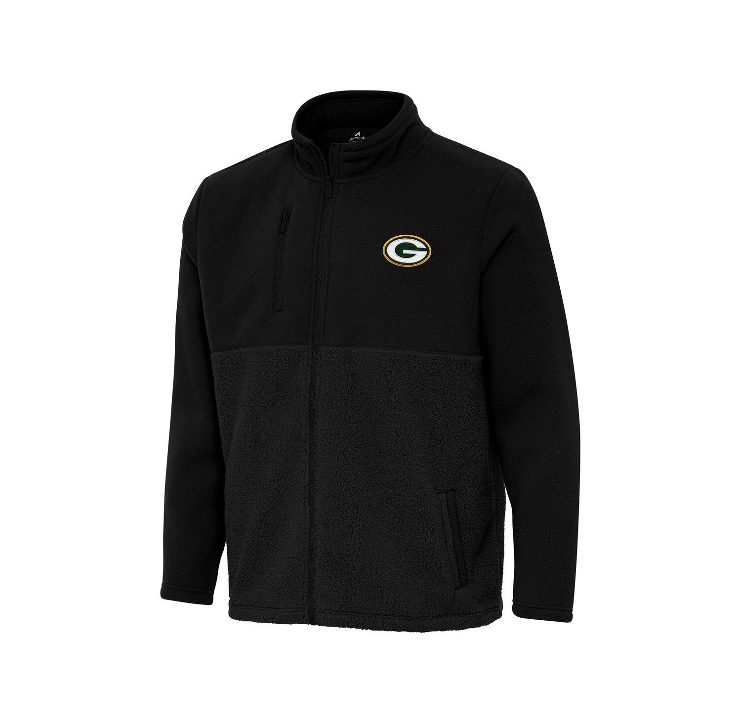 Men's Black Green Bay Packers Daily Fused Full-Zip Jacket