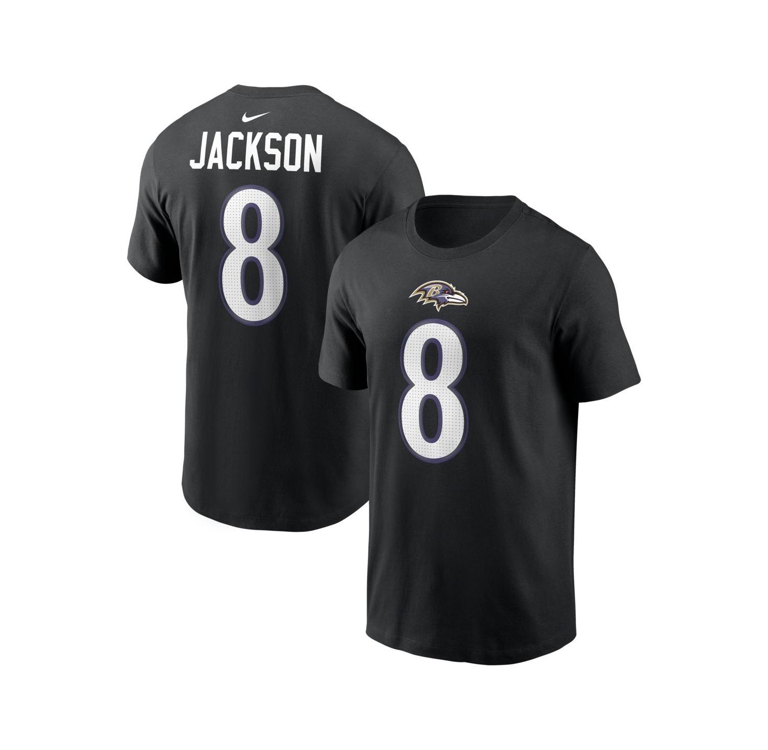 Men's Lamar Jackson Black Baltimore Ravens Name & Number T-Shirt