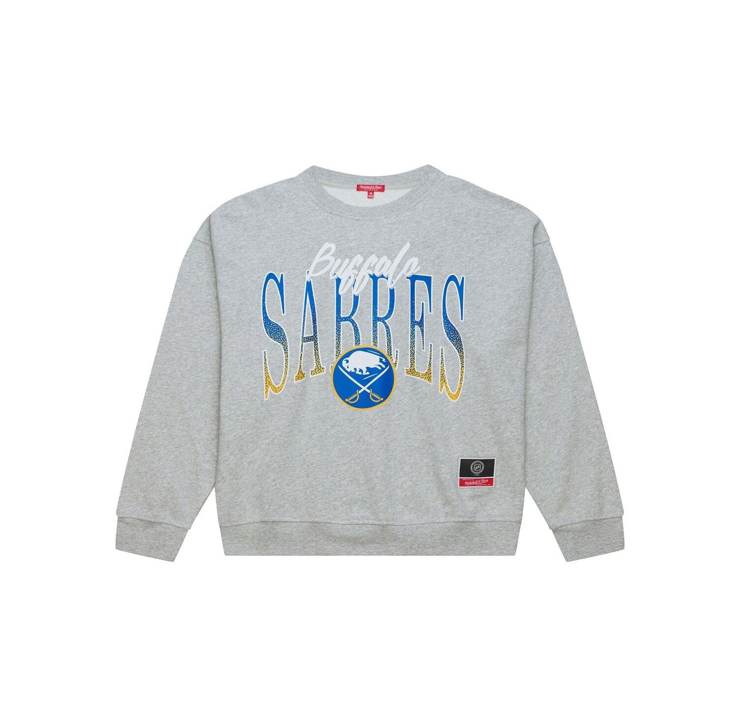 Women's Heather Gray Buffalo Sabres Hockey Night Sweatshirt