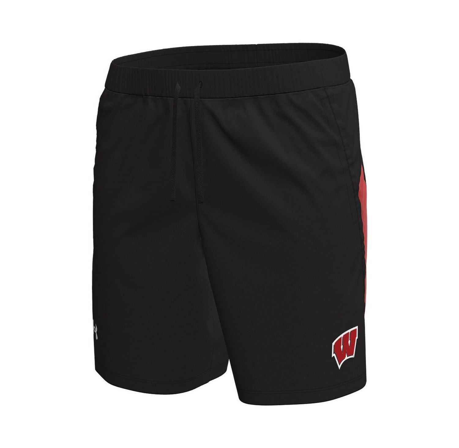 Men's Black Wisconsin Badgers Woven Shorts