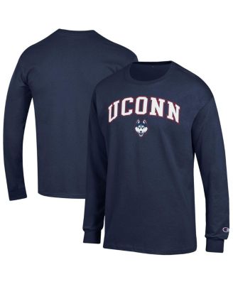 Men's Navy UConn Huskies Arch Over Logo Long Sleeve T-Shirt