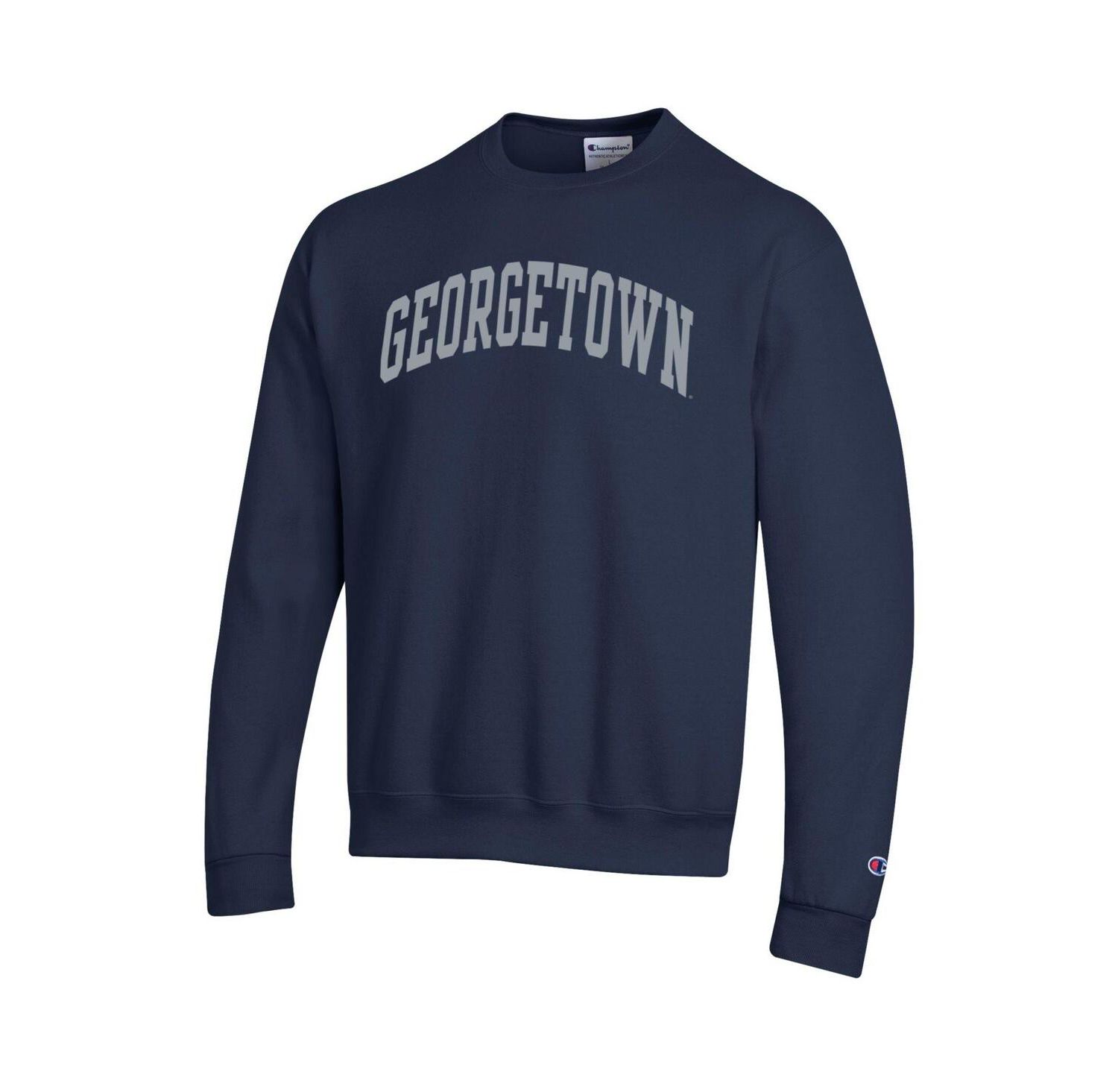 Men's Navy Georgetown Hoyas Basic Arch Fleece Pullover Sweatshirt