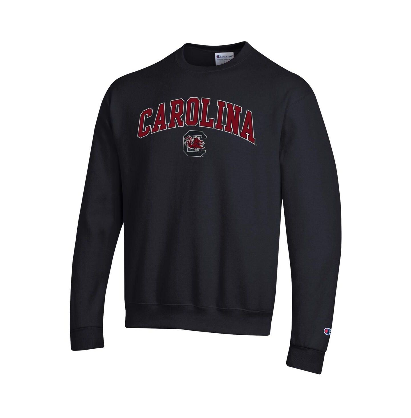 Мужская толстовка Champion Garnet South Carolina Gamecocks Arch Over Logo Pullover, цвет: Чёрный — фото 2