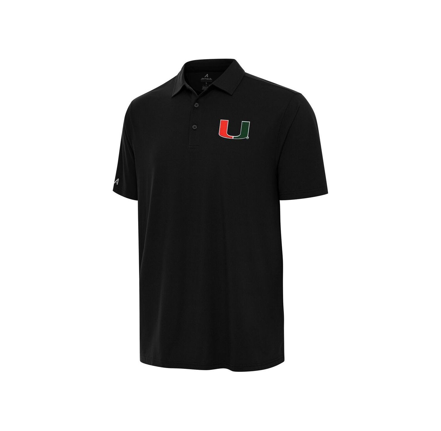 Men's Black Miami Hurricanes Era Polo Shirt