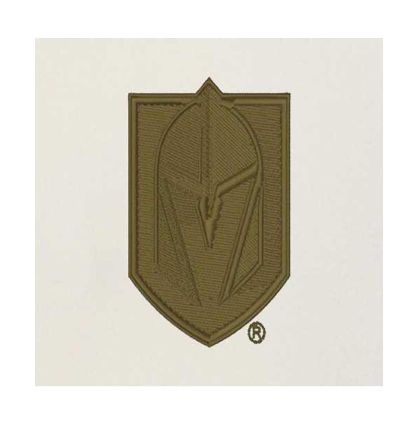 Мужское худи Antigua Cream/Olive Vegas Golden Knights Intrepid Sand Raglan Long Sleeve T-Shirt — фото 2