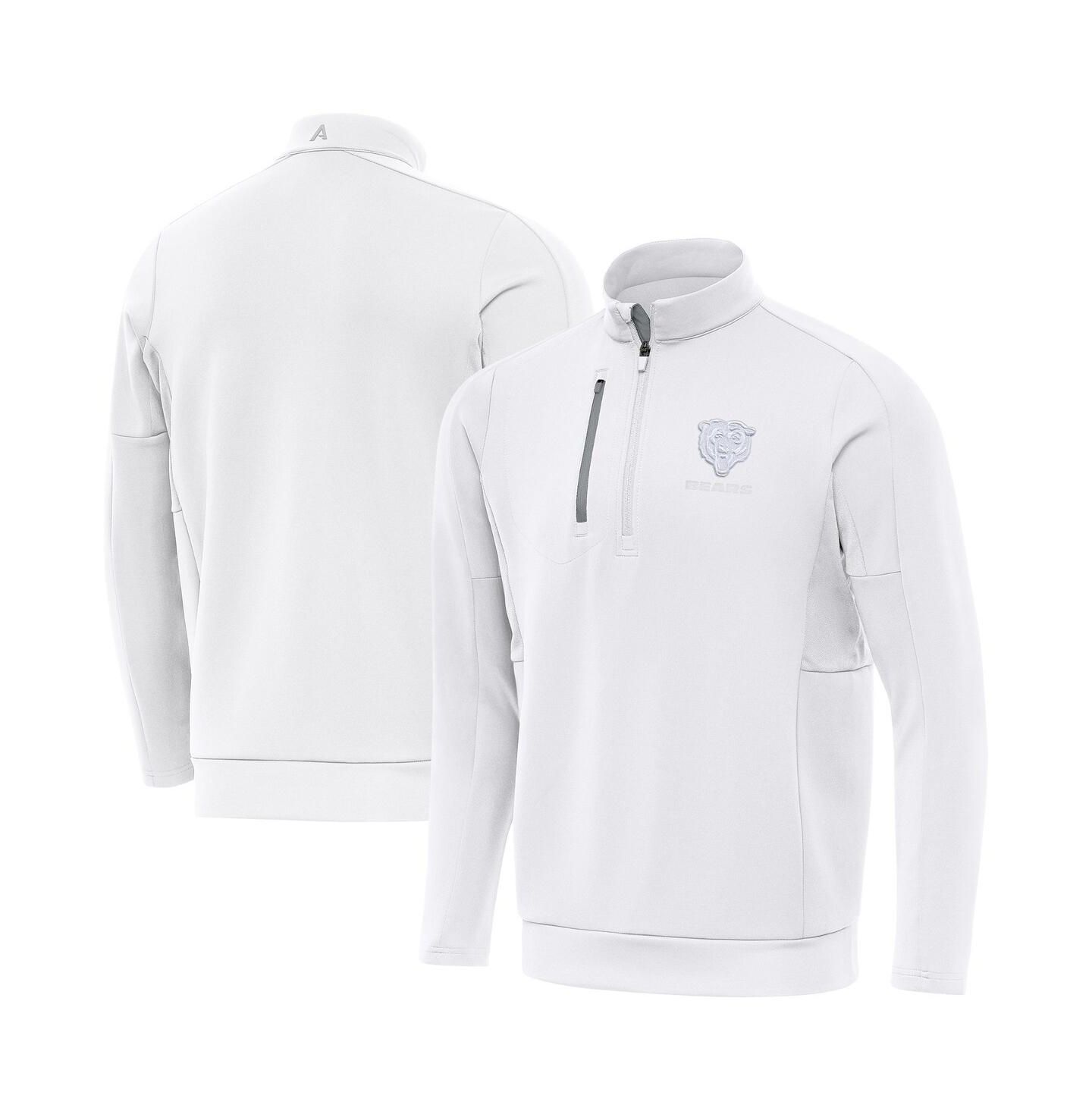 Мужская куртка Antigua White Chicago Bears Generation Quarter-Zip — фото 1