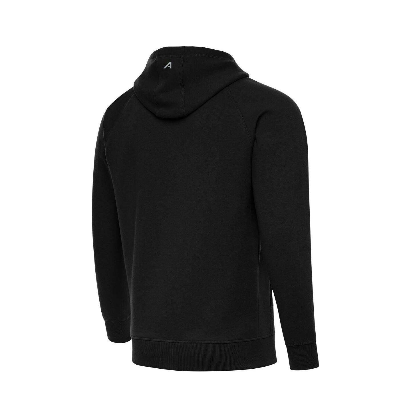 Мужское худи Antigua Black New York Giants Brushed Carbon Victory Pullover — фото 3