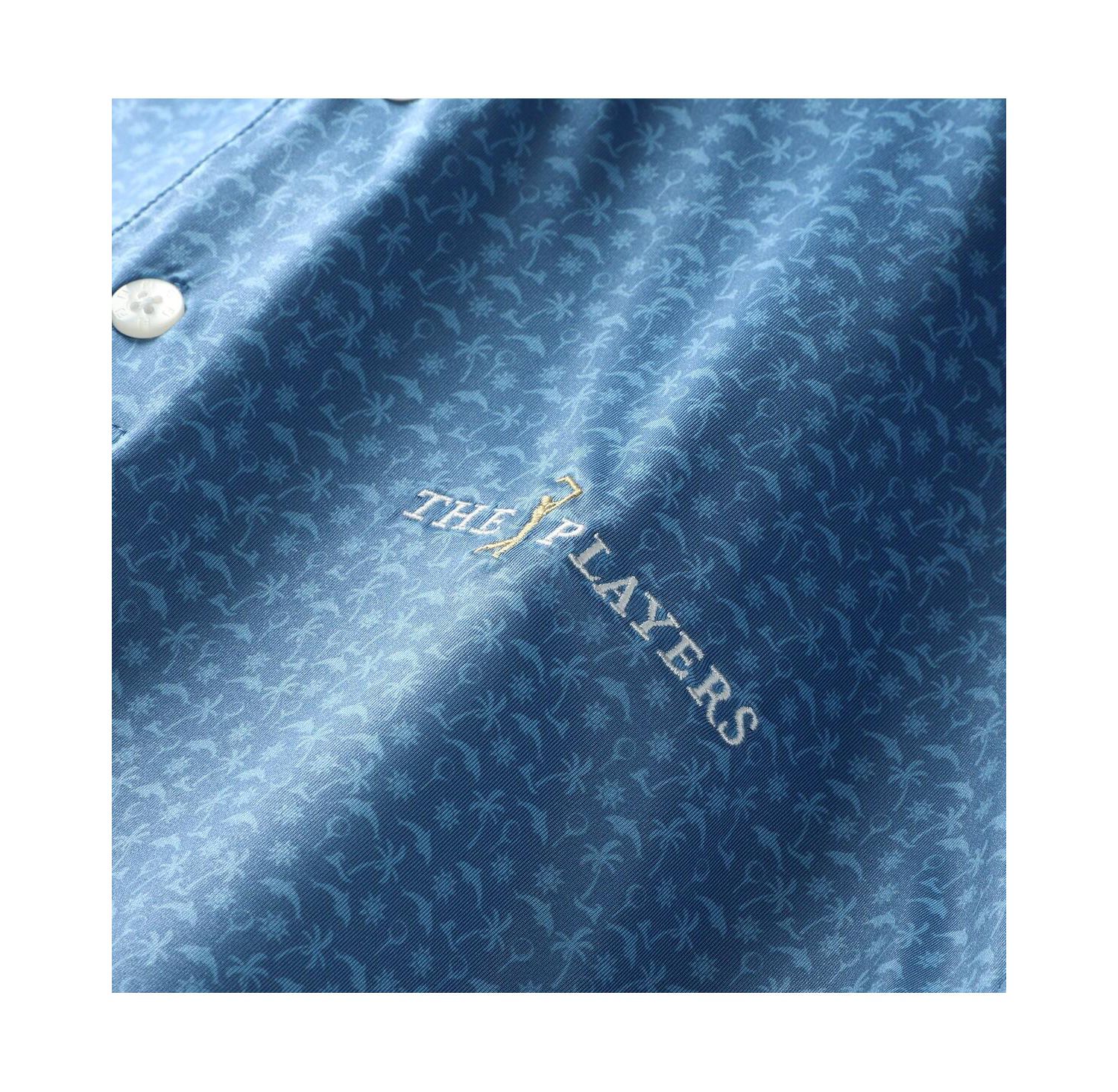 Men's Blue THE PLAYERS All Over Print ProDry Polo Shirt