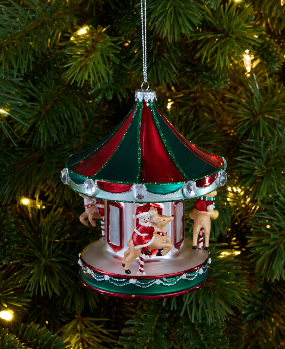 Holiday Lane Christmas Cheer Merry-Go-Round Ornament, Macy's Exclusive
