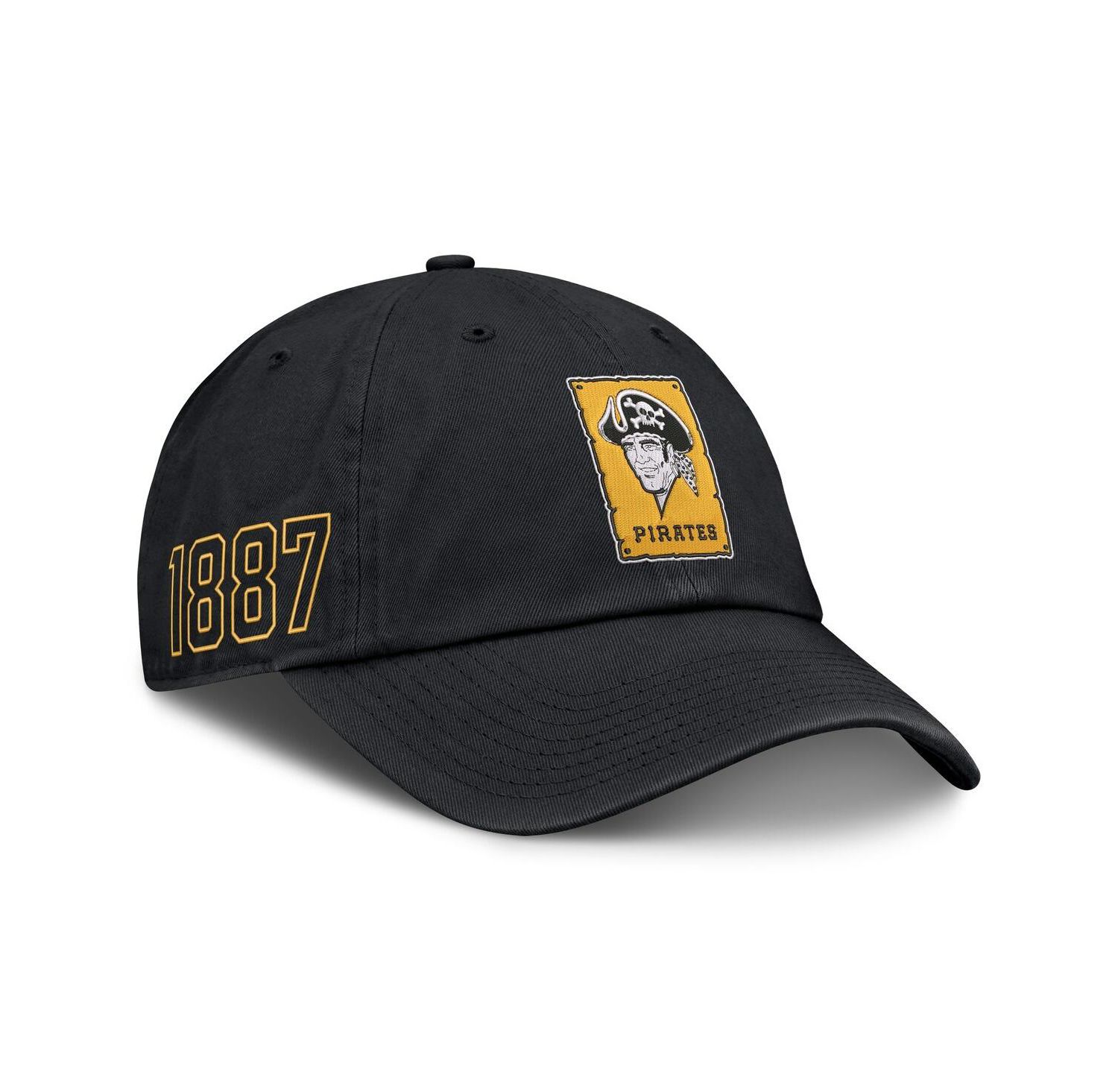 Men's Black Pittsburgh Pirates Cooperstown Club Adjustable Hat