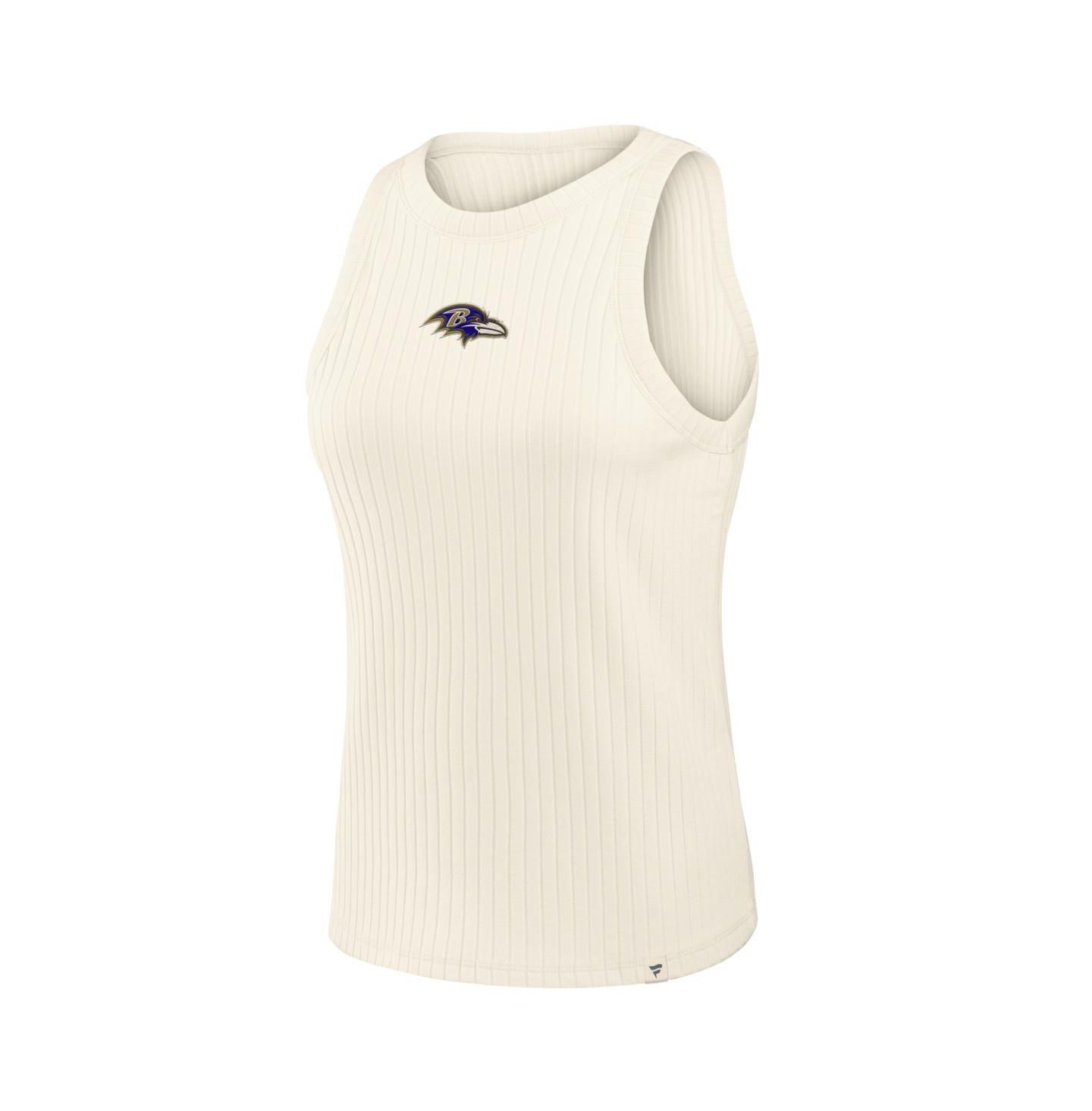 Женский топ Fanatics Cream Baltimore Ravens Star Play Tri-Blend Ribbed — фото 2
