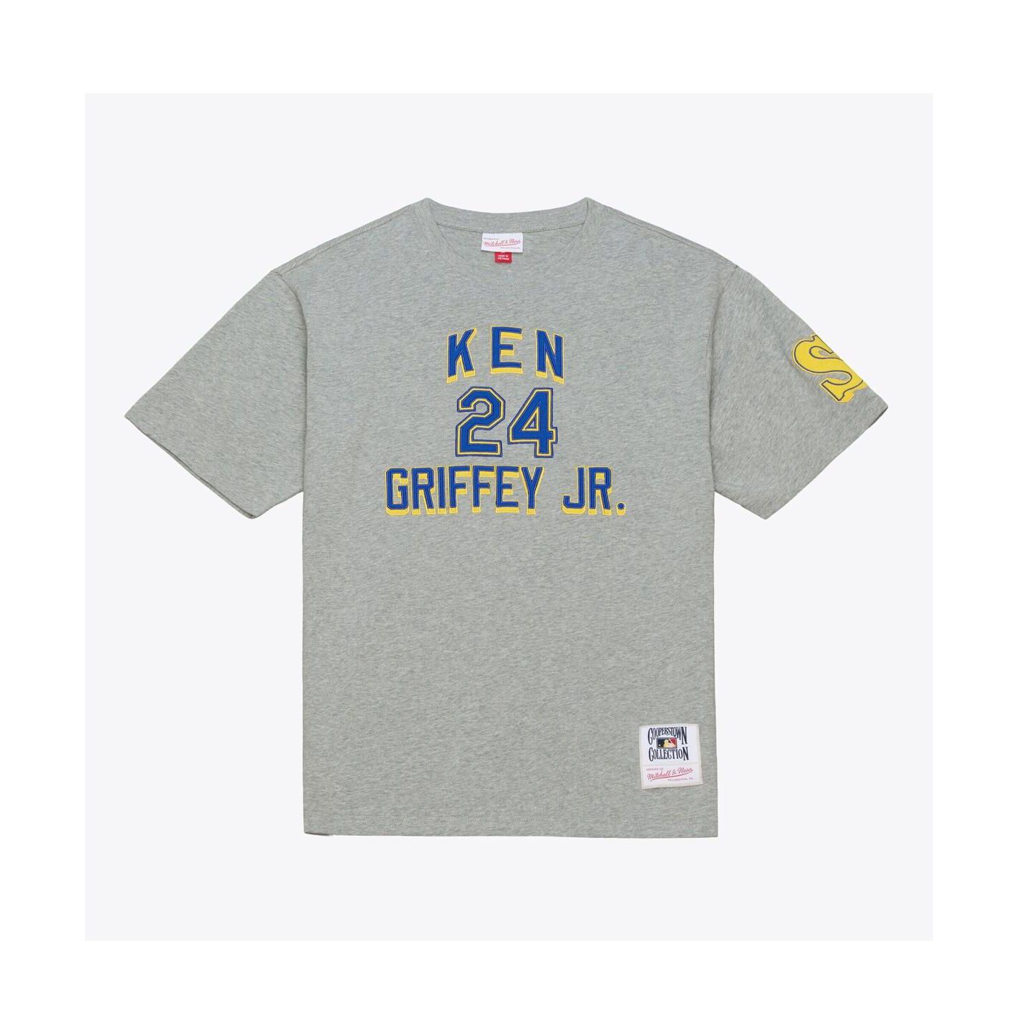 Мужская футболка Mitchell & Ness Ken Griffey Jr. Gray Seattle Mariners Player Collection Premium — фото 1