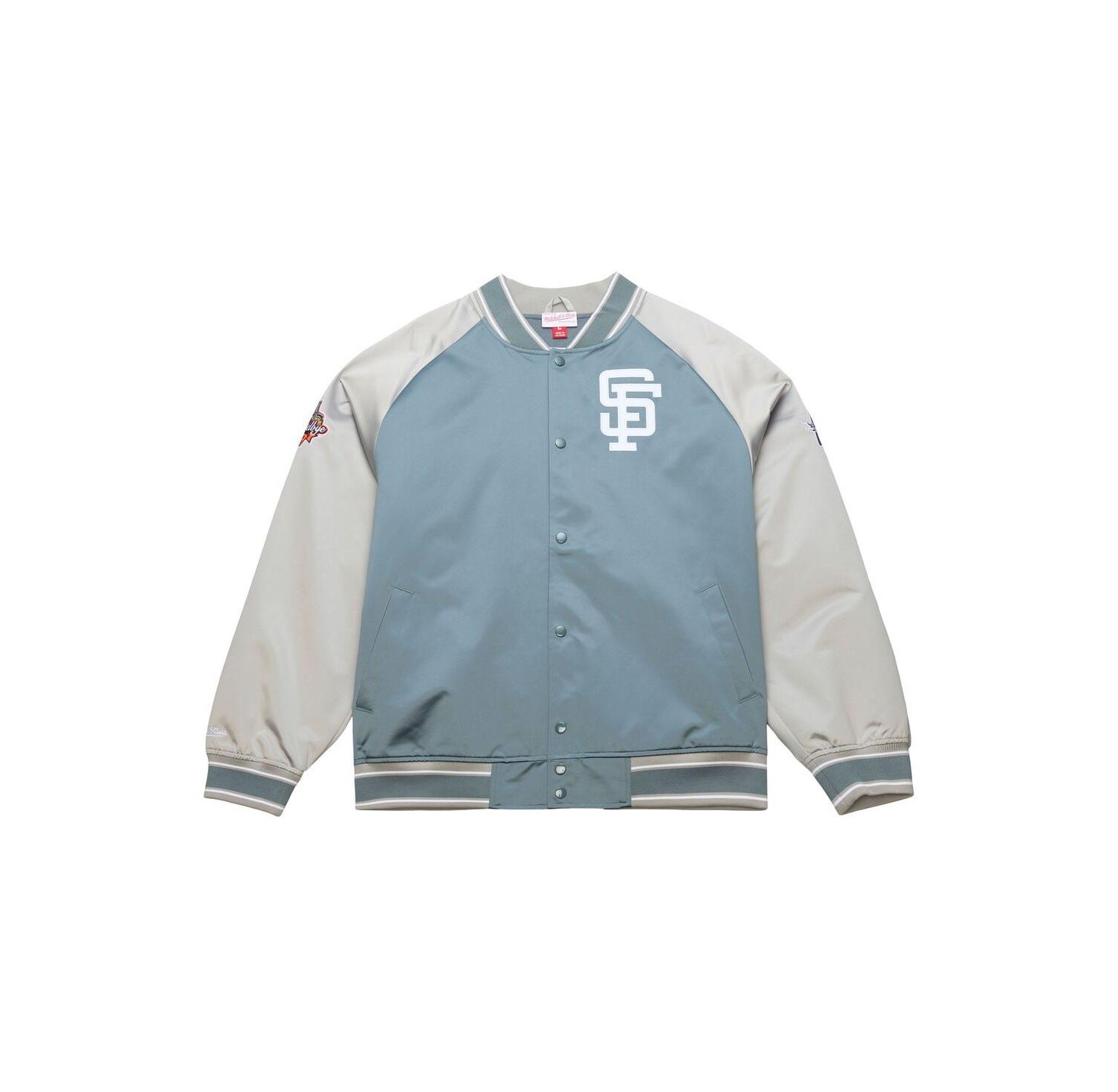 Men's Gray San Francisco Giants Thunderstorm Head Coach Lightweight Satin Full-Snap Jacket