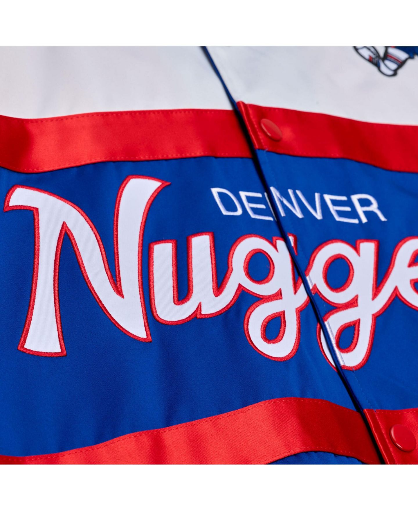 Мужская куртка Mitchell & Ness Royal Denver Nuggets Hardwood Classics Head Coach Lightweight Satin Full-Snap — фото 5
