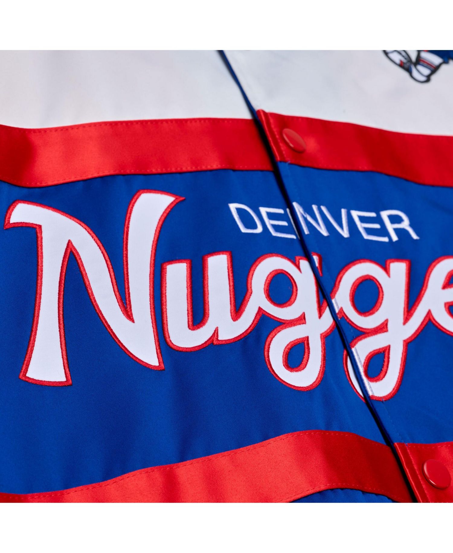 Men's Royal Denver Nuggets Hardwood Classics Head Coach Lightweight Satin Full-Snap Jacket