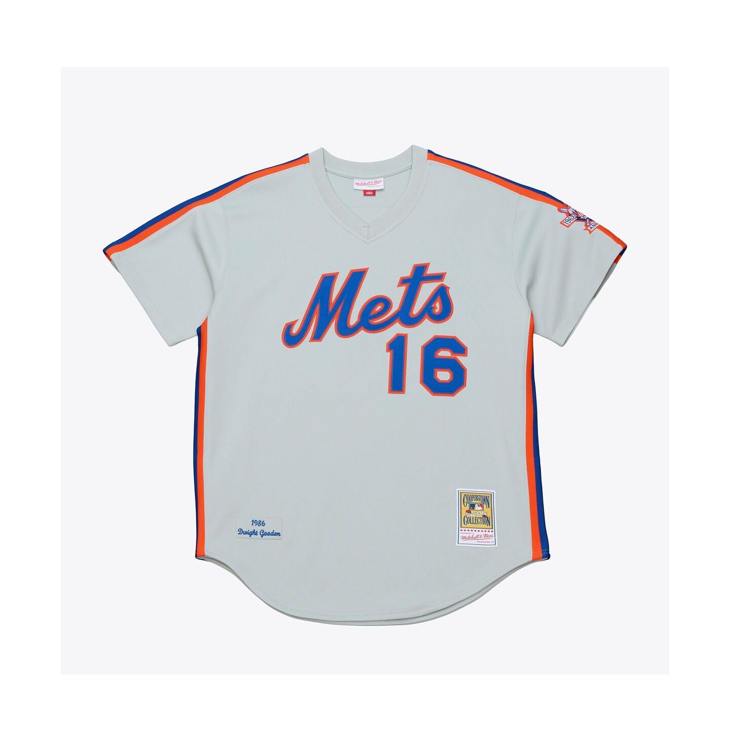 Мужской топ Mitchell & Ness Dwight Gooden White New York Mets 1986 Authentic Jersey — фото 1
