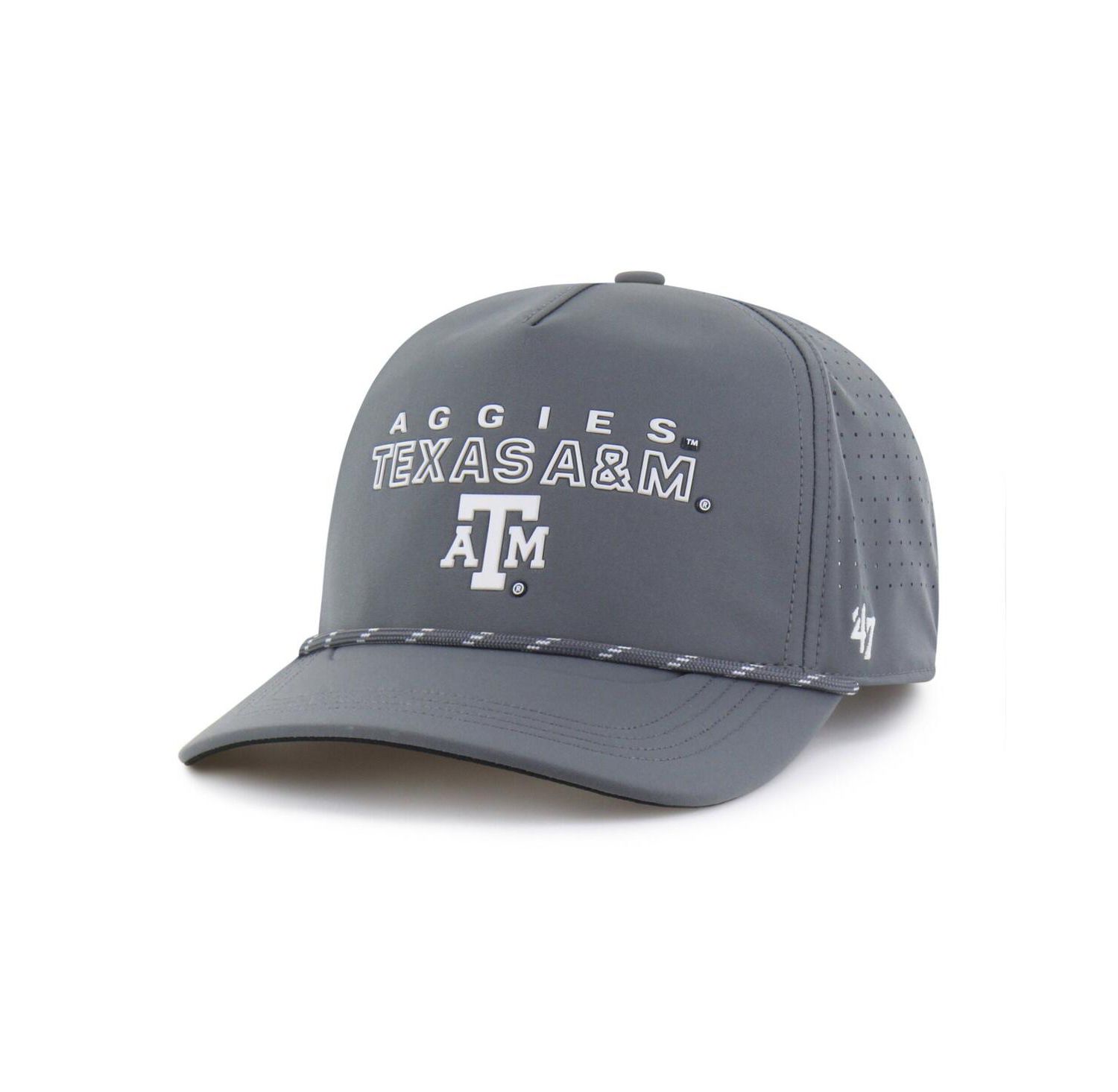Men's Gray Texas A&M Aggies Forward Vent Hitch Rope Adjustable Hat