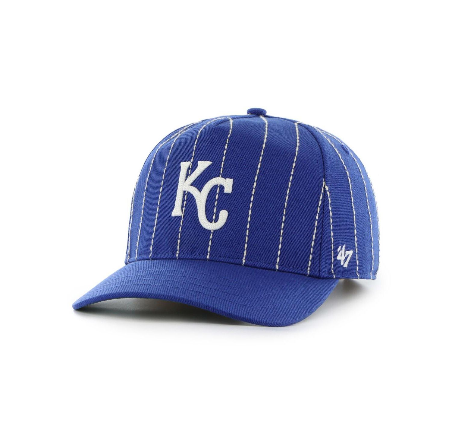 x Rawlings Men's Royal Kansas City Royals Pinstripe Hitch Adjustable Hat
