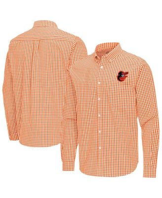 Men's Orange Baltimore Orioles Ellis Woven Tri-Blend Button-Down Shirt