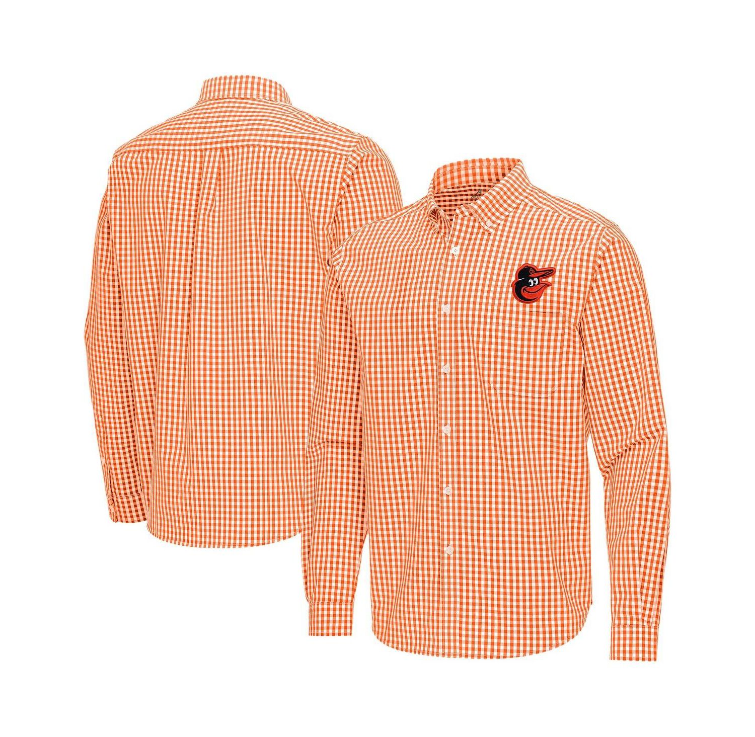 Men's Orange Baltimore Orioles Ellis Woven Tri-Blend Button-Down Shirt