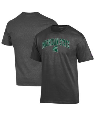 Men's Heather Charcoal Michigan State Spartans Arch Over Logo T-Shirt