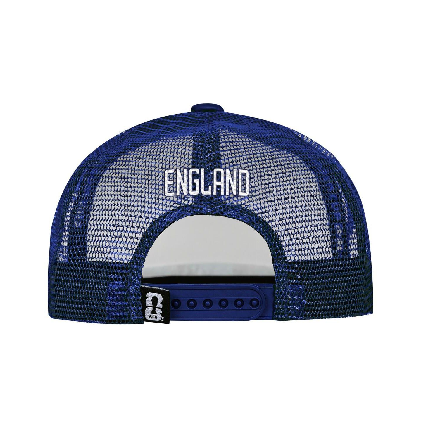 Мужская кепка Outerstuff White/Royal England National Team Defender Adjustable Trucker Hat — фото 3
