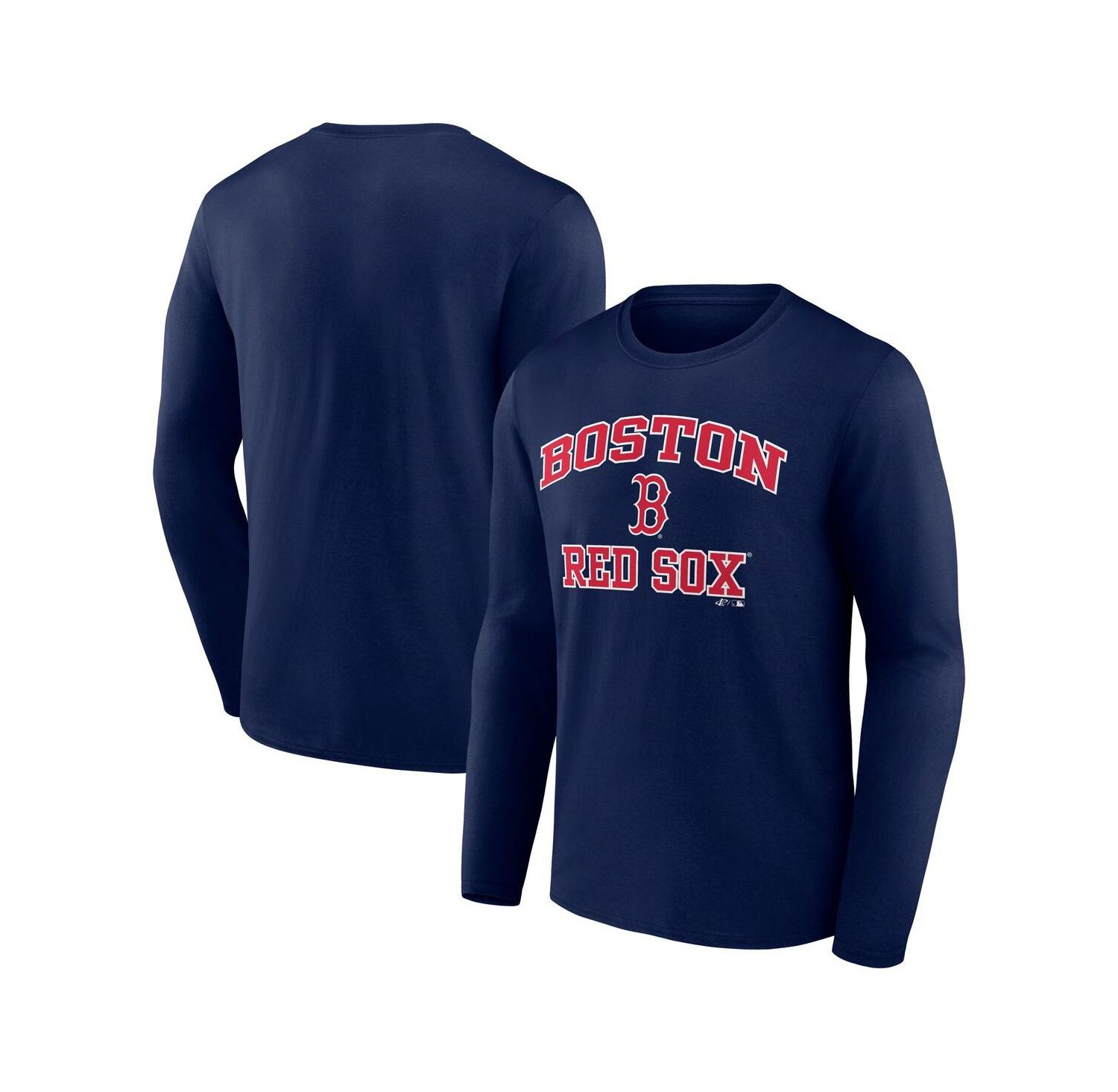 Men's Navy Boston Red Sox Heart & Soul Long Sleeve T-Shirt